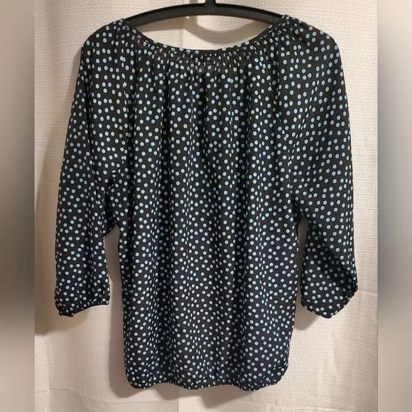 (4/$20) Polka Dot Blouse Long Sleeve - Picture 2 of 5